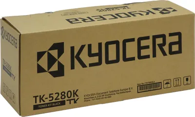 A cardboard box for a Kyocera toner kit.