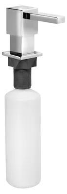 Produktbild von Einbau- Seifenspender, eckig, Chrom