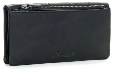 Produktbild von Benthill Portemonnaie Damen Leder RFID | Geldbörse Frauen mit Kartenfächer & Münzfach | Weiche Vintage Clutch Slim Portmonee | Rindsleder Portmonee inkl. Geschenkbox