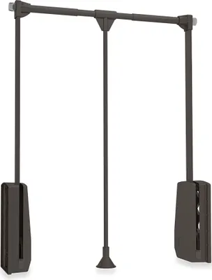 Produktbild von Emuca Kleiderlift für Garderoben Hang, 830 - 1150, Mokka, Stahl und Kunststoff
