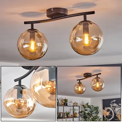 Produktbild von Fossobiubo Deckenlampe aus Metall/Glas in Schwarz