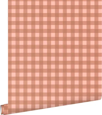 Produktbild von ESTAhome Tapete Karomuster Terrakottarosa 50 x 900 cm