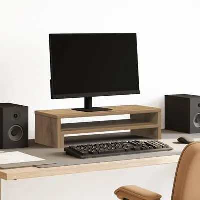 Imagen del producto de Soporte para monitor de madera con espacio de almacenamiento