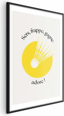 Produktbild von Posterpapier Poster - Shuttlecock Against the Yellow Sun 29.7x42 cm Abstrakt i-B-10058-ao-a