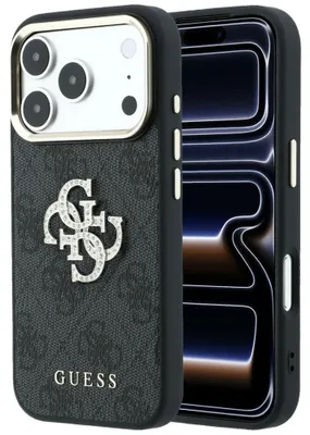 Zdjęcie produktu dla Etui Guess 4G Big Strass do iPhone 18 Pro Max / 17 Pro Max czarny