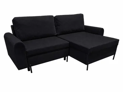 Produktbild von Ecksofa Porto mit Bettkasten, Schwarz Kronos 07