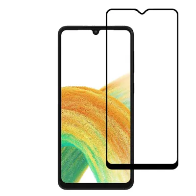Immagine prodotto di Pellicola protettiva adatta per Samsung Galaxy A33 5G - Copertura completa in vetro temperato con bordo arrotondato - Vetro temperato con angoli arrotondati