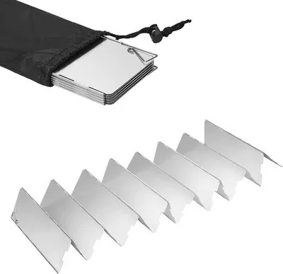 Productafbeelding van Opvouwbare Aluminium Windscherm voor Campingstoof