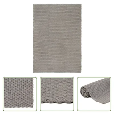 Produktbild von The Living Store Teppich Rechteckig Grau 160x230 cm Baumwolle