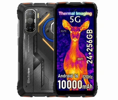 Produktbild von Blackview ROCK 3  Outdoor Smartphone, 32+256GB,6.78" 120Hz,10000mAh,kabelloses Laden,Android 16,108MP Camera,Thermal Imaging,IP68/IP69K Waterproof