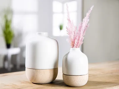 Obrázok produktu pre Gilde Vase, Blanco, porcelán, biela, balenie 2 ks, priemer: 10,5 cm, výška: 16,00 cm, 50744