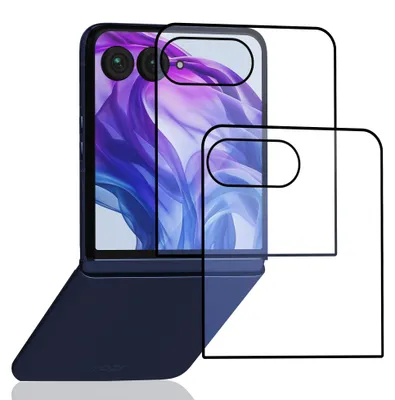 Zdjęcie produktu dla 2-pak Motorola Razr 50 Ultra Szkło ochronne na ekran - Szkło hartowane 9H - Super jakość 3D