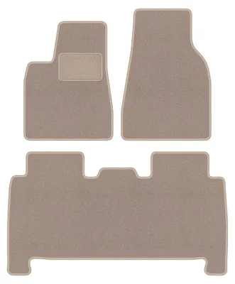 Immagine prodotto di Tappetini in moquette per Tesla Model X dal 2016 (SUV) – set 4 pezzi, beige, su misura – Wielganizator LUX