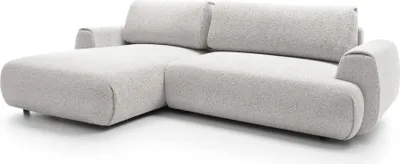 Zdjęcie produktu dla FURNLUX Sofa narożna szara i czarna 270 cm / Kolor główny: szary / Wymiary: 270 x 81 x 167 cm