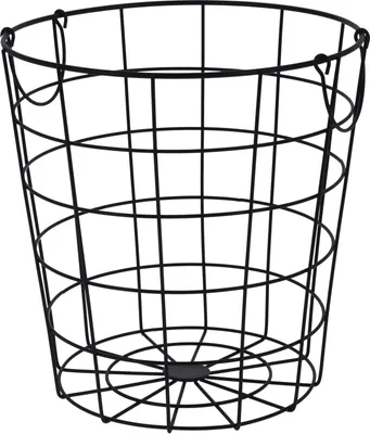 Produktbild von Metal Gitterkorb schwarz mit 2 Henkeln - 29 cm - Aufbewahrung Deko Korb