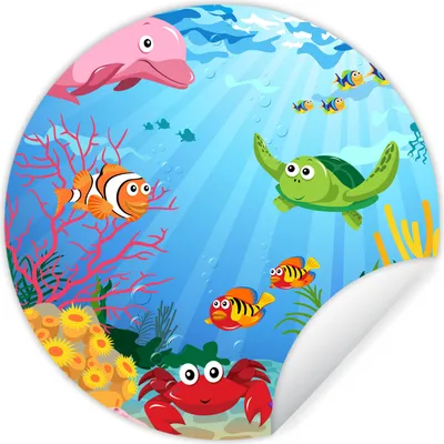 Produktbild von MuchoWow® - Mauerkreis - Wand Bilder - Wandsticker - Wohnzimmer Dekoration - Dekoration für die Wände - Aluminium - Babyzimmer