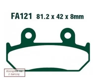 Produktbild von EBC Brakes Bremsbeläge Satz Bremsklötze für HONDA MOTORCYCLES XRV FA121