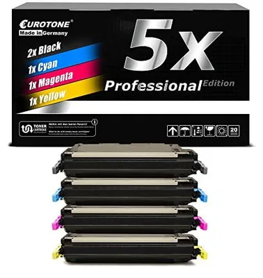 Eurotone 5x Tonerkartusche kompatibel mit HP Q6460A + Q6463A Set aus 5 – Produktansicht 1