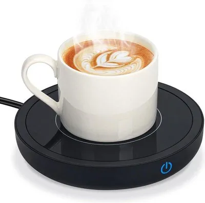 Image de Chauffe-tasses électrique 80 °C, 3 niveaux de température, noir