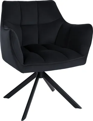 Produktbild von Esszimmerstuhl HLO-CP94 Samt schwarz  schwarz