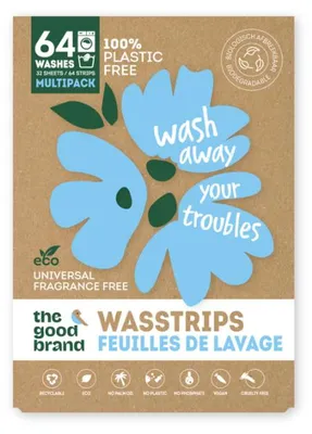 Productafbeelding van The Good Brand Wasstrips Scent free 64 stuks