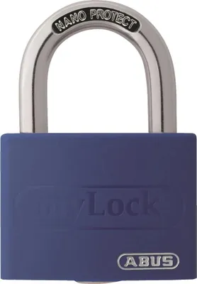 Produktbild von ABUS Zylindervorhangschloss T65AL/40 blau Lock-Tag