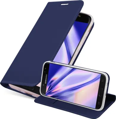 Immagine prodotto di Cadorabo custodia per cellulare per Samsung Galaxy J7 2017 custodia protettiva in blu Cover Etui Book Case Booklet