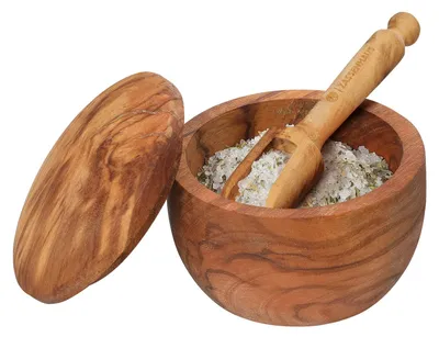 Produktbild von ZASSENHAUS Salz-/Gewürztopf, Olivenholz Ø 7 cm