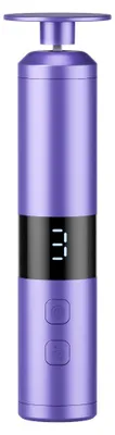 Produktbild von INF 2-in-1 elektrische Fußfeile und Nagelfeile mit wechselbaren Köpfen, digitale 3-Gang-Anzeige, USB wiederaufladbar, umkehrbare Rotation, tragbar Violett