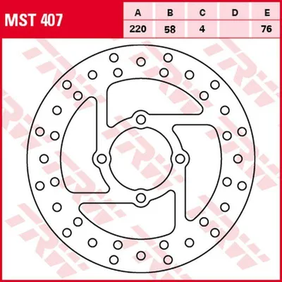 Produktbild von TRW Bremsscheibe Allround starr MST407 DRX200 SM1B YFM350