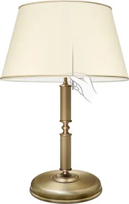 Produktbild von Messing Tischleuchte elegant klassisch Goldpatina 54cm Ø35cm 2x E27 120W Wohnzimmer Schlafzimmer Büro Leselampe handgefertigt
