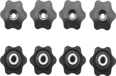 Produktbild von 8 Stück M8 Sterngriffmuttern, Sterngriffmuttern Innengewinde verzinktes Eisen geeignet für mechanische Geräte, Möbel, Werkzeugmaschinen, Fitnessgeräte