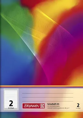 Produktbild von BRUNNEN Schulheft A5 Lineatur 2K VA 16 Blatt 104598202