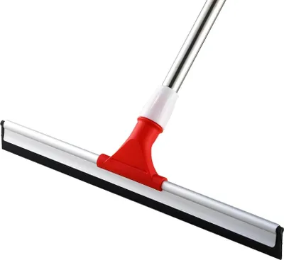 Image de Mitclear Balai de sol 43cm avec manche rallongé, raclette en caoutchouc pour l'intérieur et l'extérieur
