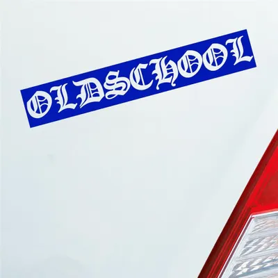 Produktbild von Auto Aufkleber Oldschool Graffiti Tuning 19x3 cm Dunkelblau Sticker Heckscheibenaufkleber