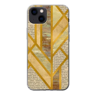 Produktbild von MuchoWow® Handyhülle Schutzhülle Hülle für iPhone 13 Gold - Marmor - Vintage Silikon Softcase Handy Hülle - Karteninhaber