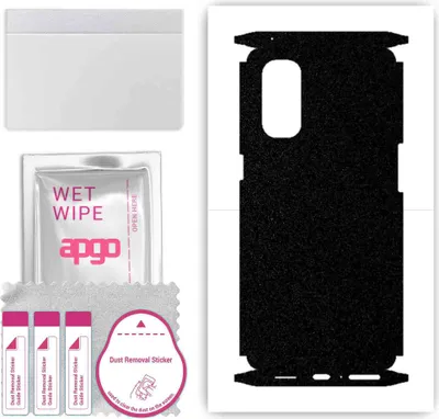 Produktbild von apgo Rückseite + Seiten Schutzfolie, Skin, kompatibel mit Oppo Reno4 Pro 5G, Hinten Displayschutzfolie aus Vinylfolie, kratzfest, einfache Montage - Mattschwarz