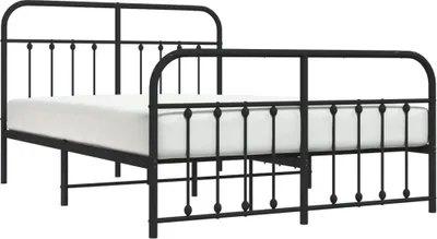 Obrázek produktu pro vidaXL Postel s čelem a nohou kovová 140x200 cm