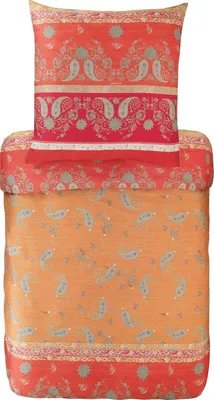 Produktbild von Bassetti Bettwäsche Raffaello ORANGE V9 Größe 200x200 mit 2x 80x80Kissenbezüge