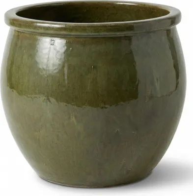 Zdjęcie produktu dla Doniczka ceramiczna Provencelia NEWTON Tropikalna zieleń, Ø35 cm x H44 cm, mrozoodporna