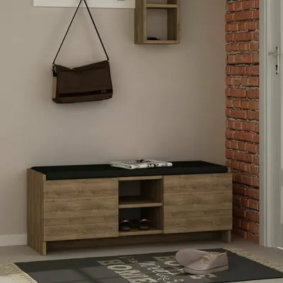 Immagine prodotto di Dmora Scarpiera Axar 37x110x43h cm Marrone Rovere, 4-5 Paia 2 Ante