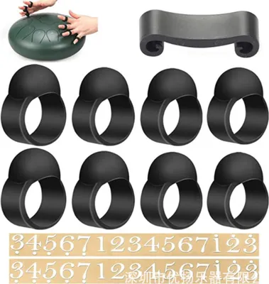 Produktbild von INF Kalimba Daumenklavier Fingerlinge Set mit Fingerpick