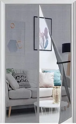 Produktbild von Fliegengitter 80 x 225 cm, magnetisch, für Balkon und Terrasse, ohne Bohren, Insektenschutz
