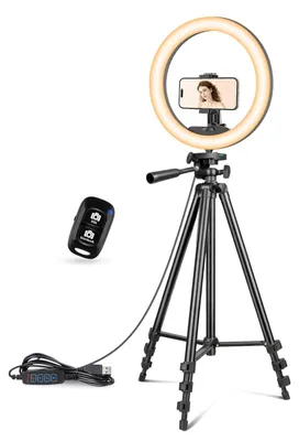 Produktbild von 12-Zoll-Ringlicht mit Telefonhalterung