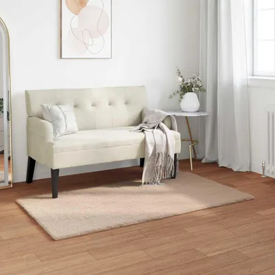 Produktbild von "Schlussverkauf" moderne Teppich - Wohnzimmer Kunstfell Hasen Teppich Olite Taupe 60x110 cm Polyester  C12759