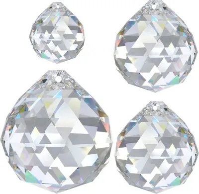 Produktbild von Regenbogenkristallkugeln - Klar hochglänzend - Set von 3 - Ø 20 mm, Ø 30 mm, Ø 40 mm