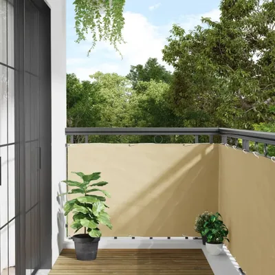 Produktbild von Maison Exclusive - Balkon-Sichtschutz Creme 600x90 cm PVC