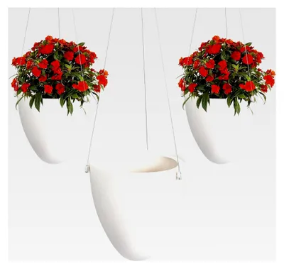 Produktbild von 3 Stück Hängepflanztöpfe für Blumen, Selbstbewässernde Pflanzenhalter für Innen- und Außendekoration