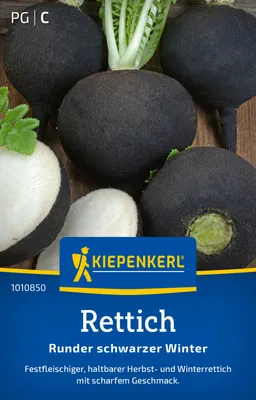 Produktbild von Kiepenkerl Rettichsamen Runder schwarzer Winter Raphanus sativus niger 15-20 lfd. Meter