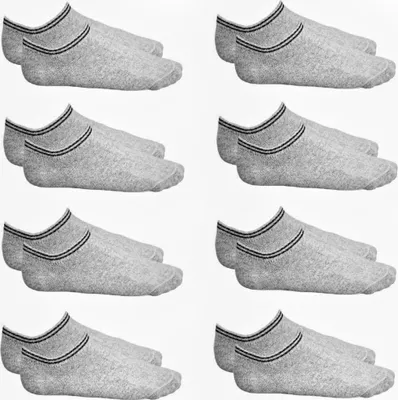 Image de Zecond Zkin 8 paires de chaussettes de sneakers taille 32 - 38 gris Chaussettes d'été Chaussettes d'homme Chaussettes de femme Chaussettes de sport Sous-chaussettes
